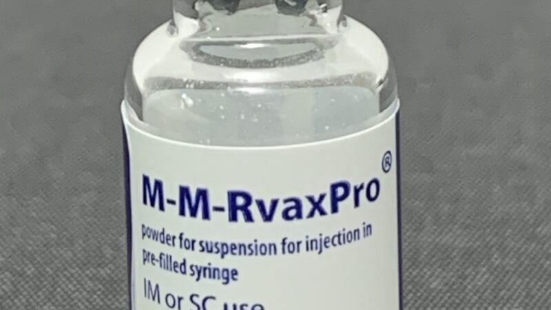 M-M-RvaxPro measles mumps rubella vaccine vial