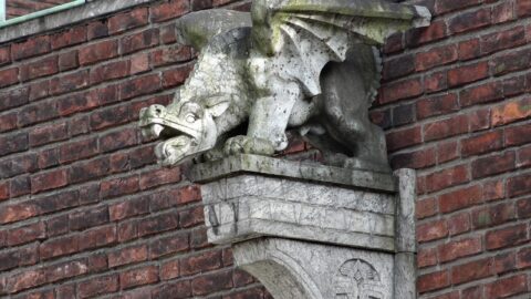Stone detail on Oslo City Hall, where the Nobel Peace Prize ceremony is held each December
